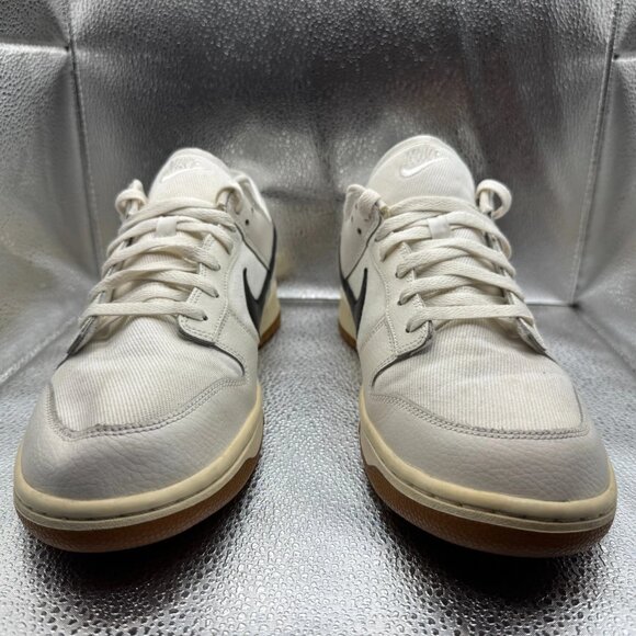 Size 11 Nike Dunk Low Canvas White Gum Black Mens Lace-Up Sneakers AA1056-100 - Picture 7 of 12